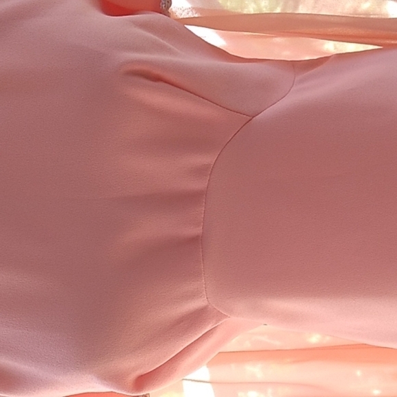 Vintage 1970s homemade peach color formal prom wedding bridesmaid dress 👗 - Picture 4 of 6